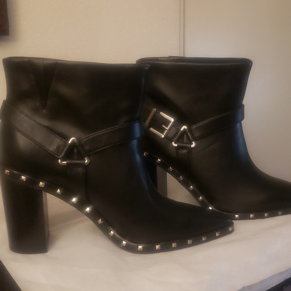 Charles By Charles David Black Studded Ankle Boots. New never worn. Name "Decker